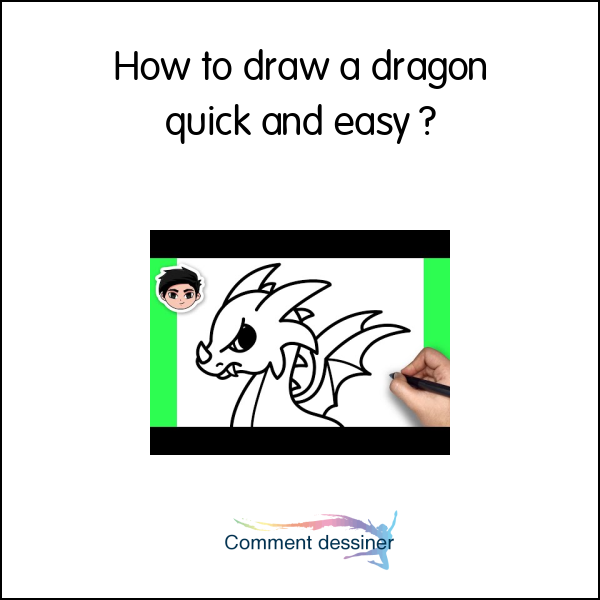 How to draw a dragon quick and easy